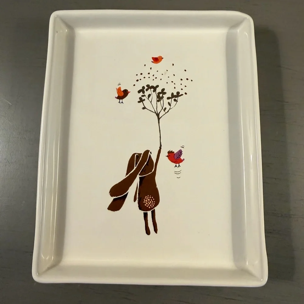 Happy Little Spring By Magenta Tricker Dish Easter Bunny Basket Gift Valentines